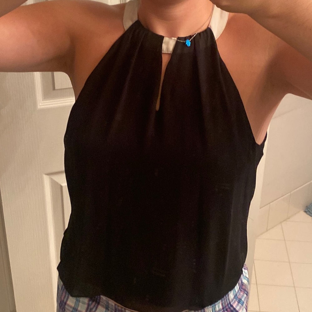 Naked Zebra Small Black Button Down Blouse